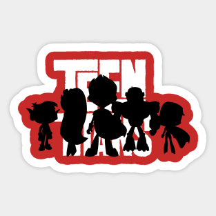 Teen Titans Silhouette Sticker